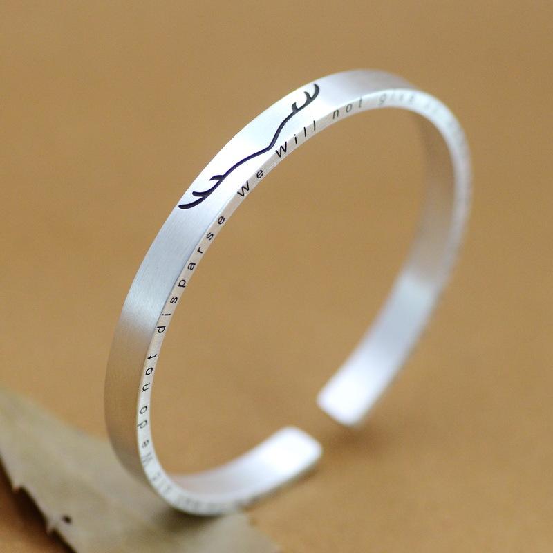 

Браслет Zuyin 999 All The Way with You для женщин, простой и креативный подарок для пары из натурального леса для мужчин Adjustable size