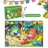 36pcs Carrying Jigsaw Puzzle Children Paper Large Pieces Puzzle Enlightenment Gift 3-6 Years Old Baby Toys Toddler Puzzle