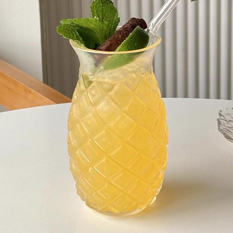 Creative Pineapple Cocktail Glass - Large Capacity Beverage & Juice Cup for Bartending and Fruit Tea