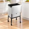 15Liter Rectangular Garbage Bin on the Legs Mobile Wheeled Kitchen Trash Can with Casters