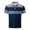 Herren Atmungsaktives Kurzarm Colorblock Golfshirt, Lässiges Button-Up Revers T-Shirt für den Sommer