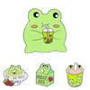 Frog Cute Charming Milk Shape Brooch Delightful Metal Pin For Sweet Lovers Fashion