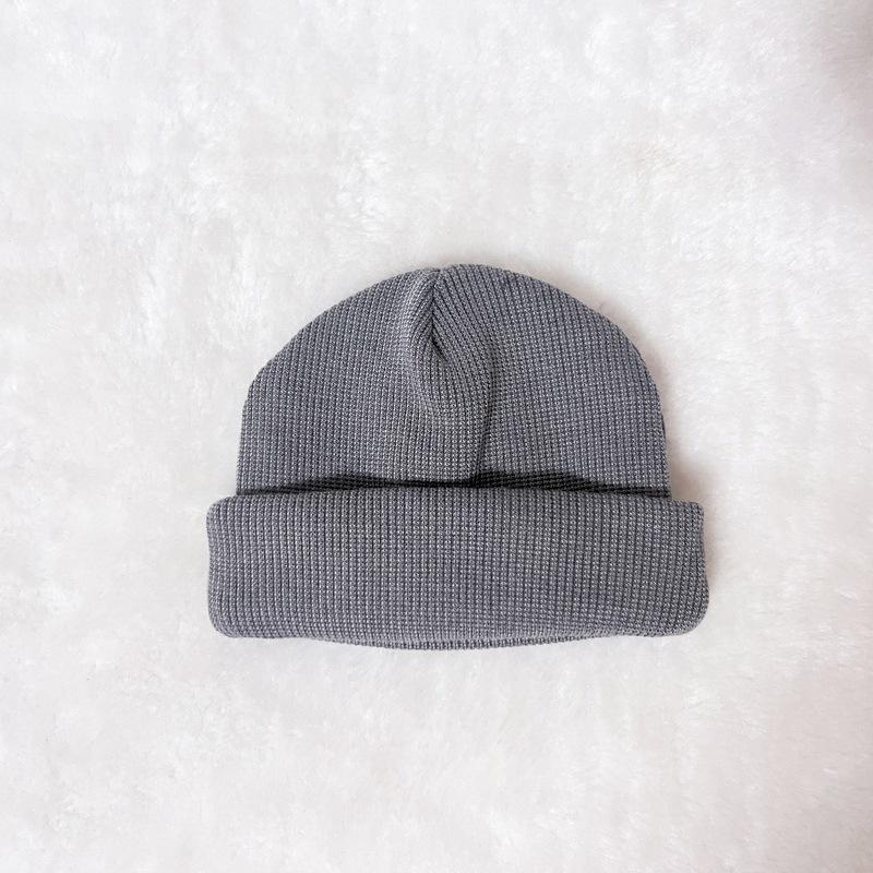 In Stock: Zsiga Korean Retro Knitted Wool Hat - Autumn/Winter Roll Brim Pullover