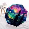 1pc Aurora Forest Automatic Folding Umbrella, Sturdy And Durable Automatic Folding Umbrella with 8 Ribs, Convenient for Outdoor Use060