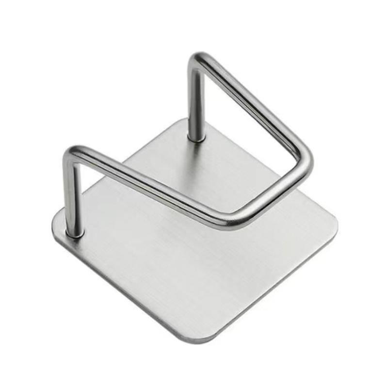 Stainless Steel Kitchen Sink Sponge Holder Self Adhesive Drain Rack Storage Organizer Wall Mounted Kitchen Gadget