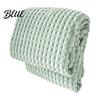 Thermal Insulation Blanket for Autumn Waffle Textured Fleece Throw Blanket Solid Color Milk Flannel Grid Cut Texture Sofa Plush Soft Warm Cozy Couch
