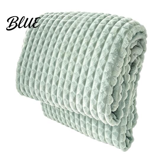 Thermal Insulation Blanket for Autumn Waffle Textured Fleece Throw Blanket Solid Color Milk Flannel Grid Cut Texture Sofa Plush Soft Warm Cozy Couch