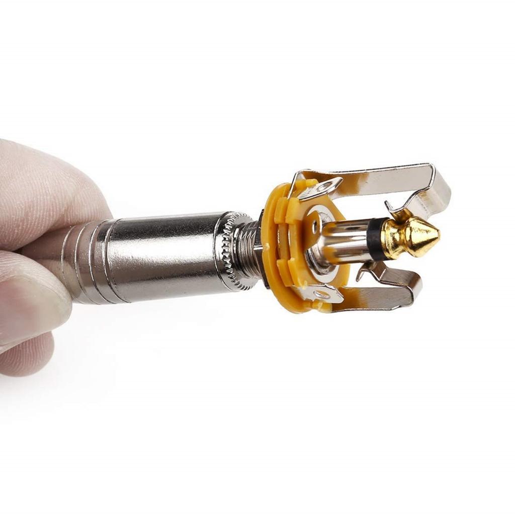 10pcs 6.35mm 1/4" Mono Input Jack Plug Socket for Electric Guitar Bass Guitar Pickup Output Jack Plug Socket