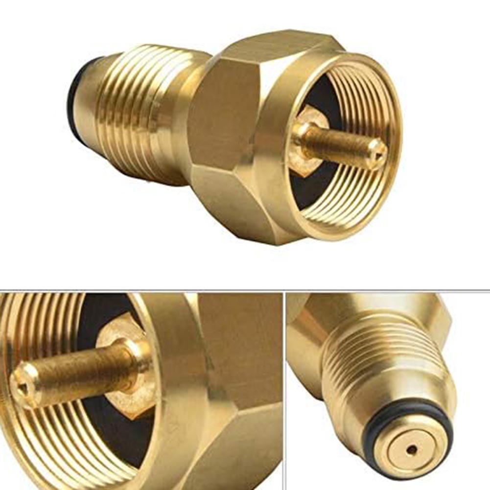 Brass Gas Tank Adapter Bottle Brass Lp Gas 1 LB Propane Propane Appliances Refill Adapter Tank Great For Your BBQ