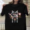 2026 Summer Unisex Short Sleeve K-pop Boy Group T-shirt, Comfortable Casual Y2K Streetwear Top