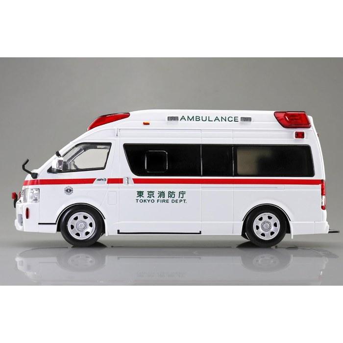 Aoshima 1/32 Hakura Snap Kit No.02-HM Toyota Hi-Medic Ambulance Color-Coded Plastic Model