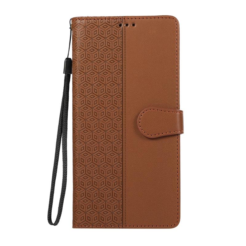 Wallet Case on for OPPO Reno 11F Case Grid Pattern Leather Cover for Oppo Reno11 F Reno 11 8 10 Pro Plus 8T 5G 8Z 7Z 7 Lite Capa