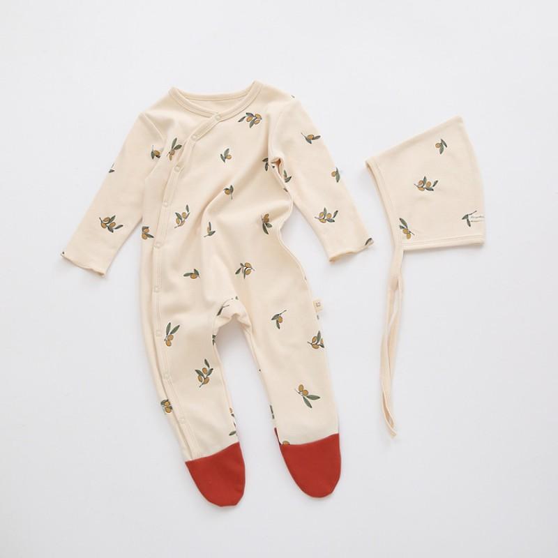 2026 Baby Cotton Footed Pajamas Long Sleeve Romper Newborn Infant One-Piece Jumpsuit