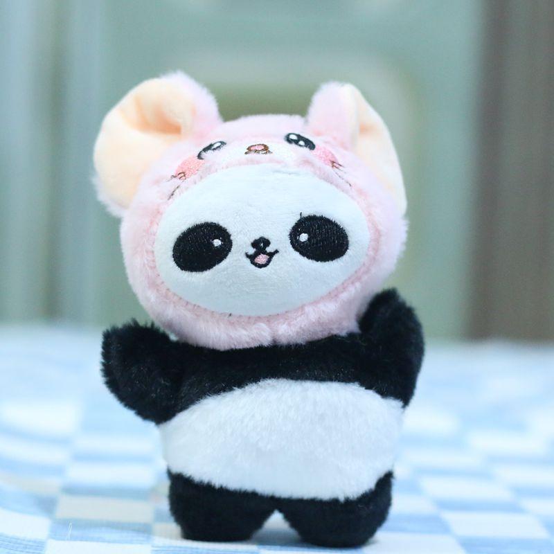 

Plush Sweet Panda Bag Charm Keychain Cute Cartoon Animal Toy For Collectors рожевий