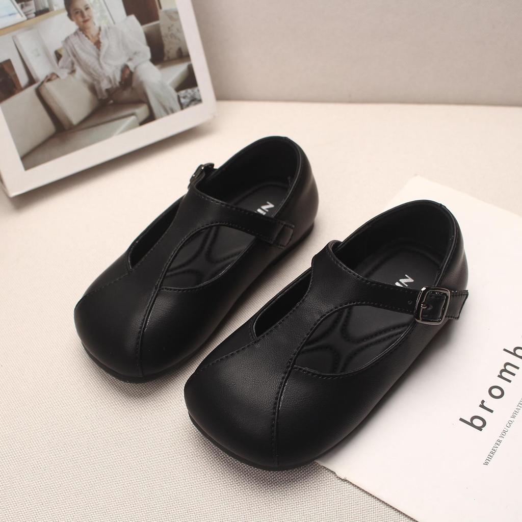 2026 Spring Stylish Girls' Leather Princess Shoes - Toddler Soft Sole Black