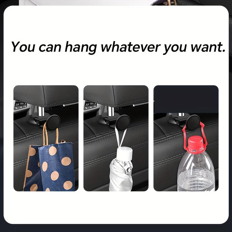 Purse Hook for Car with Round Lock Design,Concealed Car Purse Hooks, Universal Headrest Hooks for Cars Back Seat Organizer