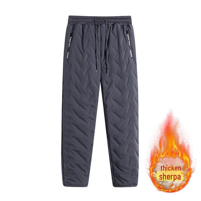 

Мужские водонепроницаемые брюки из овчины для активного отдыха - плотные, прямые, большого размера с хлопком и флисом для зимних видов спорта 3XL