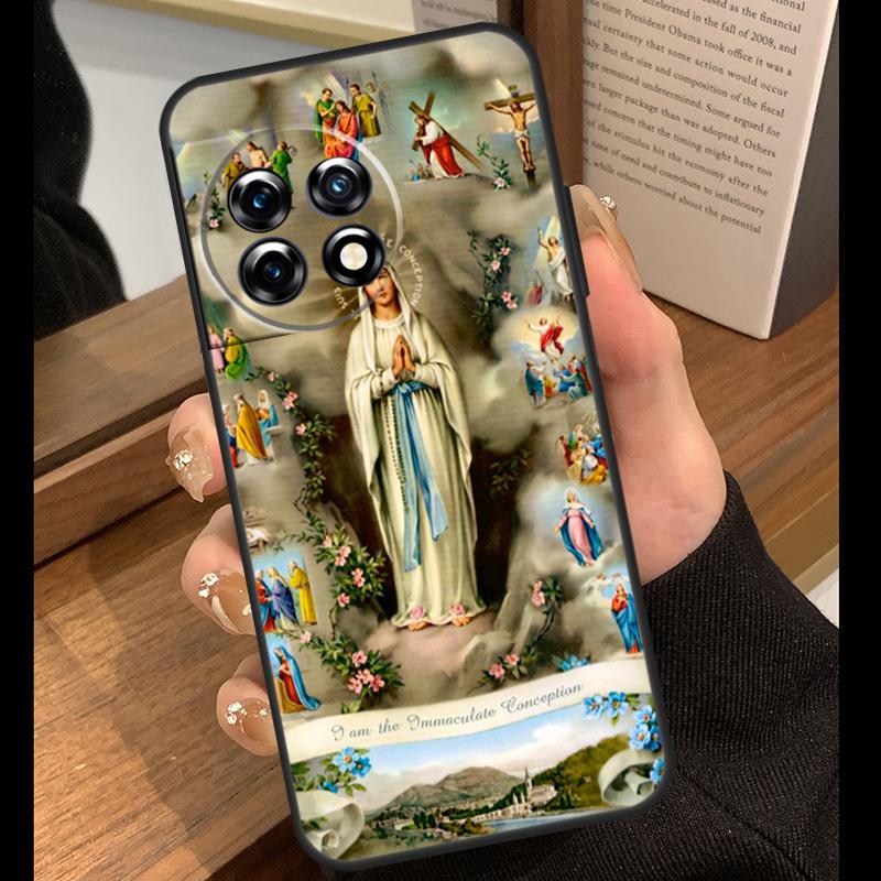 Virgin Mary Christian Case For OnePlus 15 R 13T 13R 12R 10T 8T 13 12 11 9 10 Pro Nord 5 CE 4 2 3 Lite N20 N30 Cover