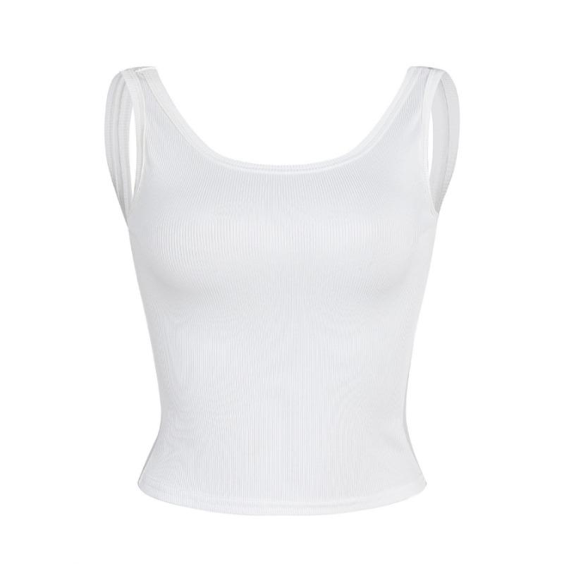 

Женская однотонная безрукавка модная широкая майка реглан XL белый