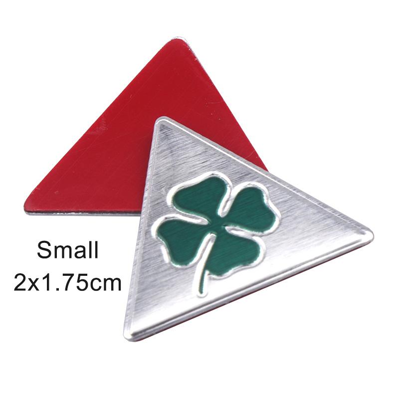 1pc Green Four-leaf Clover Logo Decal Car Side Fender Body Badge Sticker Small