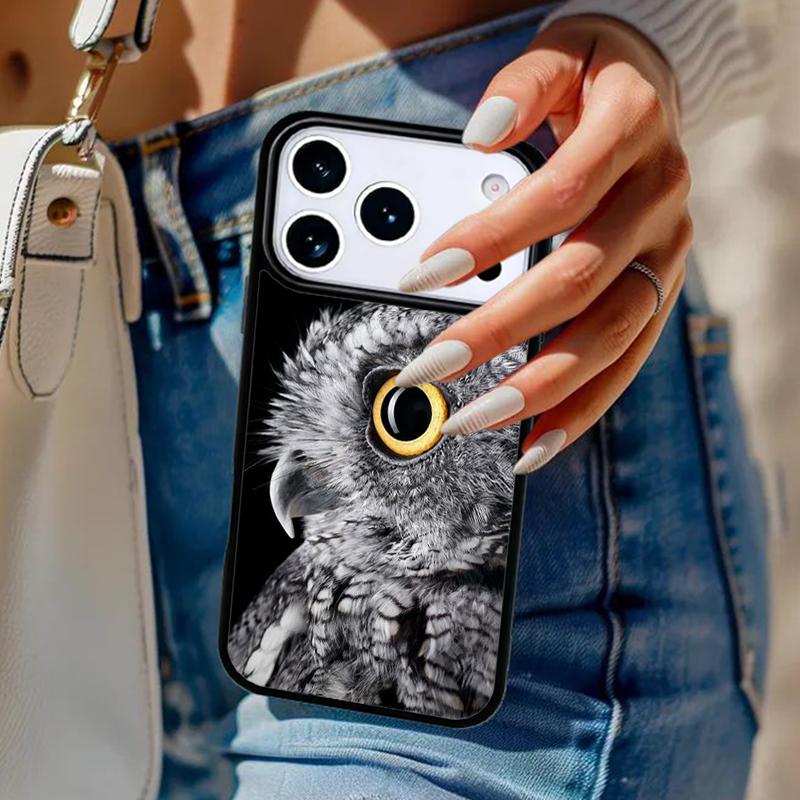 Owl Animal Pattern Phone Case For iPhone 17 Air 14 15 13 12 Max Cover For Apple 16e 11 Pro Max Plus Coque