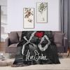 The Weeknd XO Album Flannel Blanket  Super Warm Throw Blanket for Home Decor Camping Pattern Bedspread Sofa Bed Cover