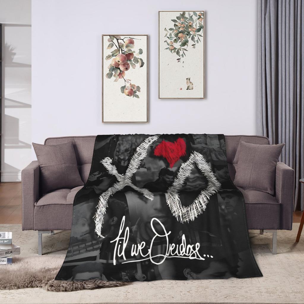 The Weeknd XO Album Flannel Blanket  Super Warm Throw Blanket for Home Decor Camping Pattern Bedspread Sofa Bed Cover