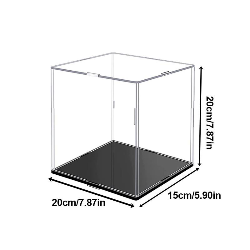 Акриловая витрина разных размеров для коллекционных предметов Сборная прозрачная акриловая коробка Защитная витрина для фигурок Организация игрушек 20*15*20cm