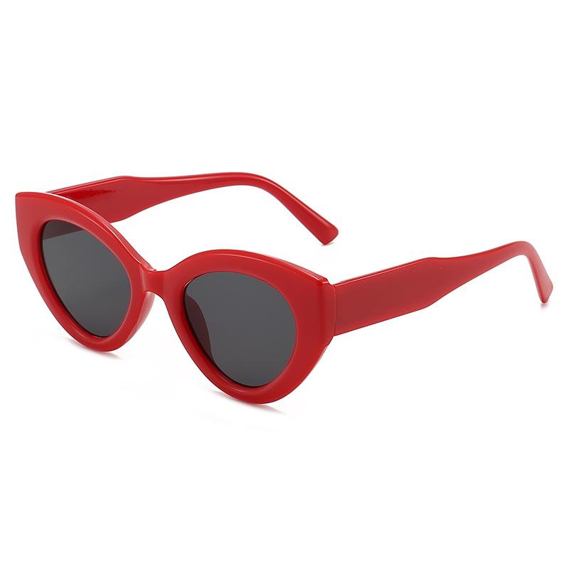 New Vintage Cat-Eye Women Sunglasses Are Made Of High-Toughness PC Material Suitable For Daily Commuting 5264 красный