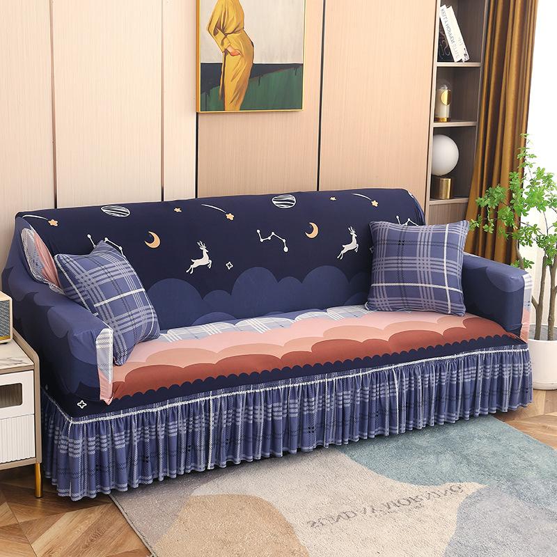 Skirt Universal Sofa Cover Full Cover Sofa Cover Elastic Cover Fabric Sofa Cover Universal