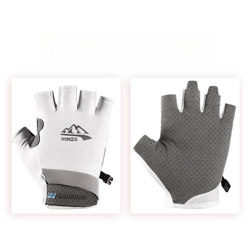 Sports Cycling Gloves with Anti Slip Wear-resistant and Ice Sensitive Thin Design for Outdoor Cycling Sports S белый