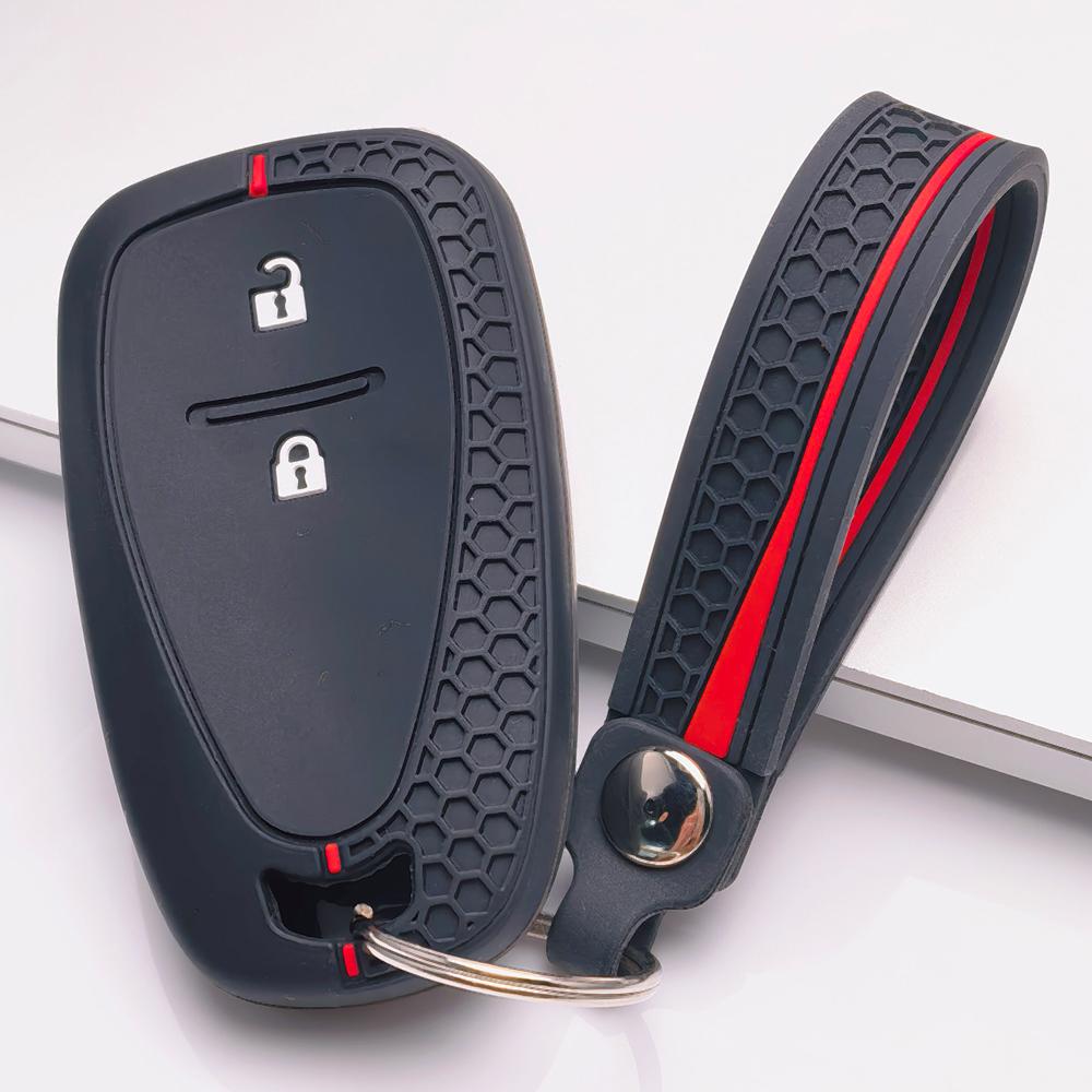 Key Fob Cover for Chevrolet Malibu XL Equinox Cruze Cavalier Camaro Traverse Blazer Anti-Scratch Surface Shockproof Structure Soft Grip Texture