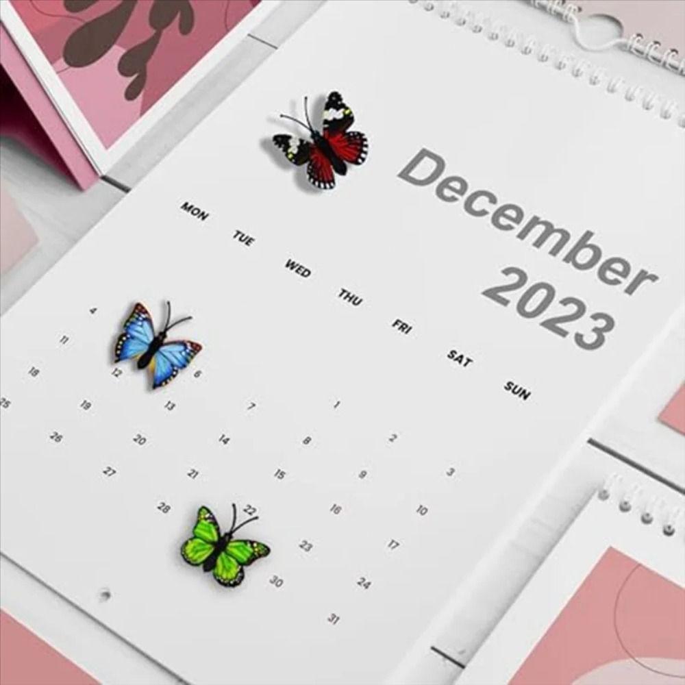 30Pcs DIY Colorful Butterflies Push Pins Creative Blackboard Push Pins Decorative Studs  Stationery