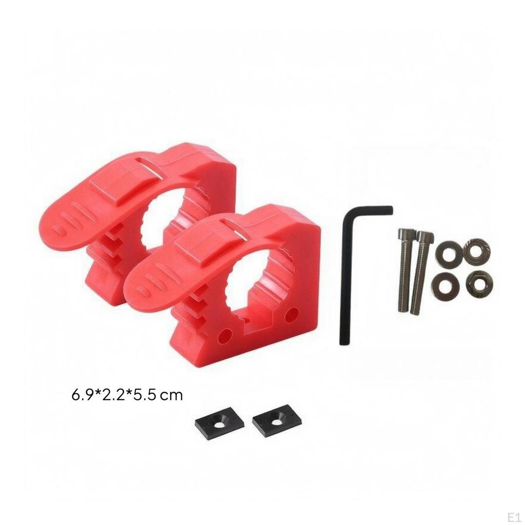2 Pieces Rubber Clamp Bracket Ribbed Fasten quickClamp Molded Tool Holder for Vehicle