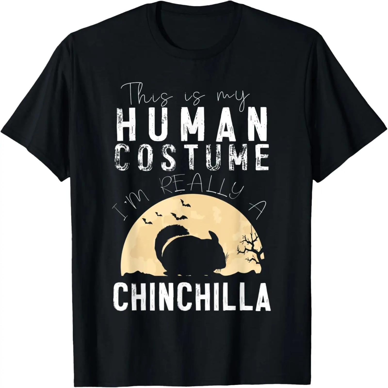 

Halloween Human Costume Chinchilla Creepy Horror T-Shirt XXXXXL чёрный