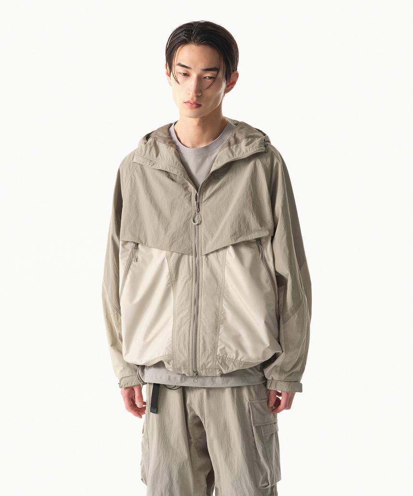 Musinsa Standard [City Leisure] Structured Block Windbreaker Jacket [Leaf Beige/Light Beige]