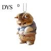 Fat Belly Cat Decor Automobile Pendant Car Ornament Lightweight Colorful Decoration Acrylic Hanging Mirror Windows Bags Striking