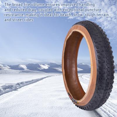 20 X 4.0 Inch Fat Bike Inner Tube Rubber Bike Folding Tires Snow Beach Bicycle Replacement Tire