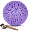 Slit Drum Steel Tongue Drum 11 Notes 6 Inch Percussion Metal Drum for Relief Includes Sheet Music and Storage Bag
