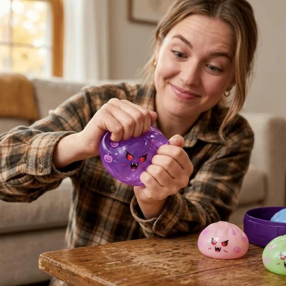 Slow Rising Halloween Squishy Toy Glitter Dumpling Squishy Toy Halloween Fidget Toy  Pinch Play
