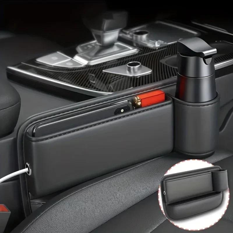 New 1/2PCS Product Car Slot Storage Box Car Seat Gap Filler Crevice Storage Box Interior Seat Plug Organizer Gap Storage Box