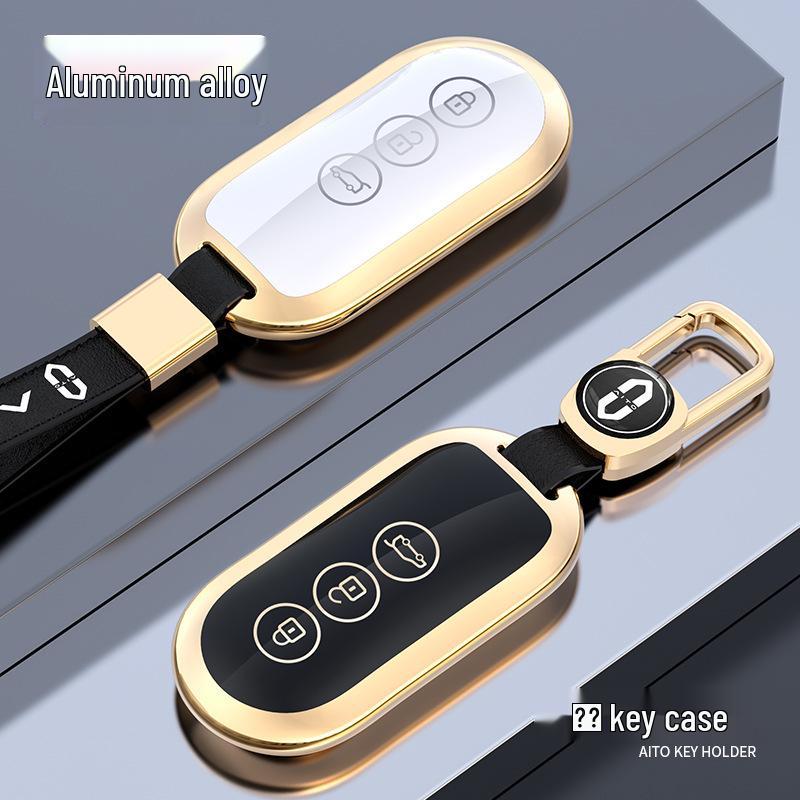 Huawei AITO Wenjie M5/M7 Smart Key Case: NFC Remote Control Protective Shell with Buckle.
