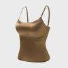 Women's Seamless Silk Camisole with Chest Pad - Sexy, Cool, and Stylish for Spring & Summer