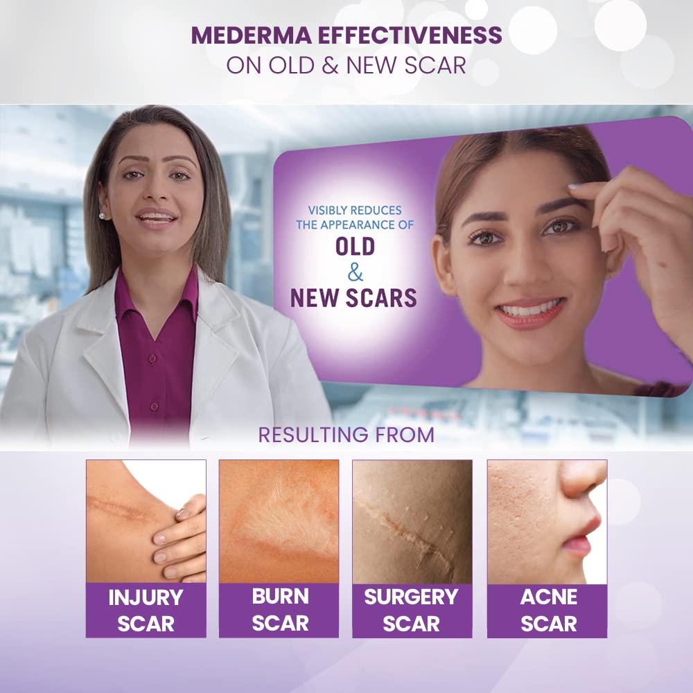 Mederma Advanced Plus Scar Gel Purple 10 G | Scar Reduction, Smoother Skin, Visible Improvement