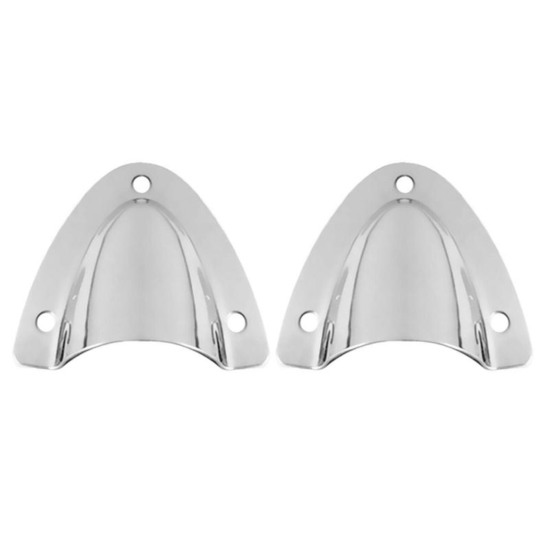 2Pcs Stainless Steel Vent 55mm Midget Clam Shell Wire Cable Vent Cover Boat Marine