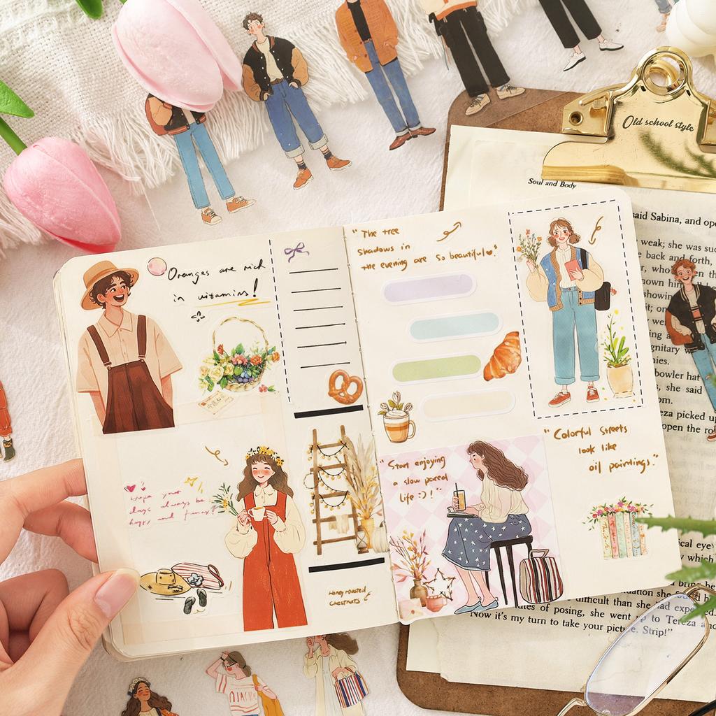 20sheets/1lot Kawaii Scrapbook Stickers Sweet Oxygen Diary Junk Journal Gold Planner Stationery Decorative