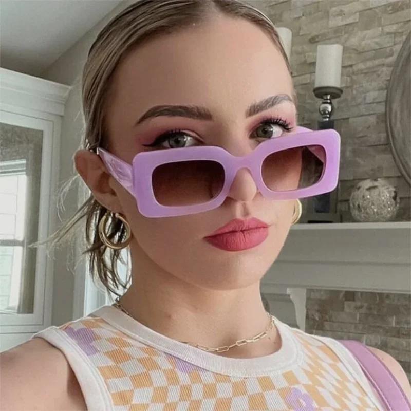 New Small Rectangular Women's Sunglasses Women Vintage Brand Sun Glasses Fashion Outdoor Street Photo Glasses UV400 Eyewear