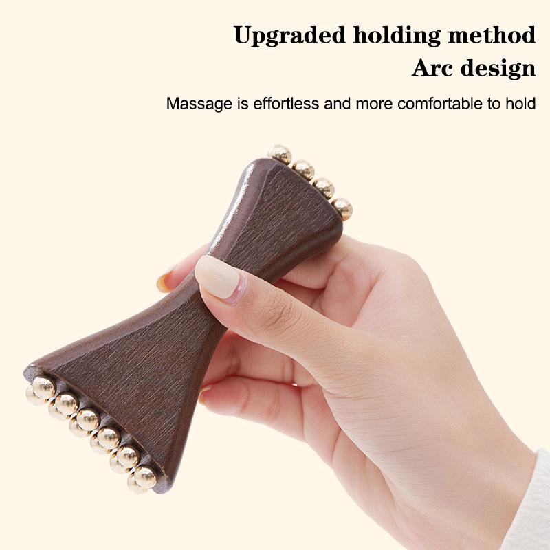 Doppelseitiges Messing Gold Perlen Gesichtsstraffungswerkzeug Schönheitsmassage Gua Sha Brett Lymphdrainage Massagegerät Triggerpunkt Entspannung