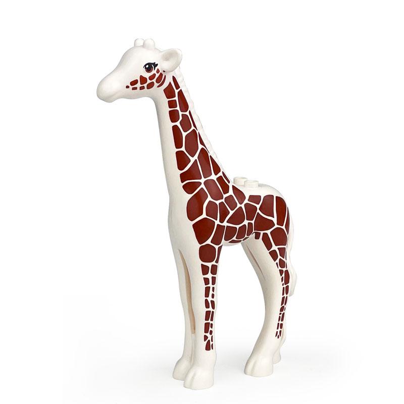 MOC Animal Scene Building Blocks Zoo Elephants Giraffes Chimpanzee Camels Goats Camel Parrots Pigeon Accessories Bricks Toys N09