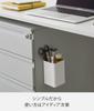 Yamazaki Magnetic Storage Box, Square, White, Approx. W7 x D7.2 x H10.5cm, Tower, Small Item Storage, Dividers, with Hooks, 4848